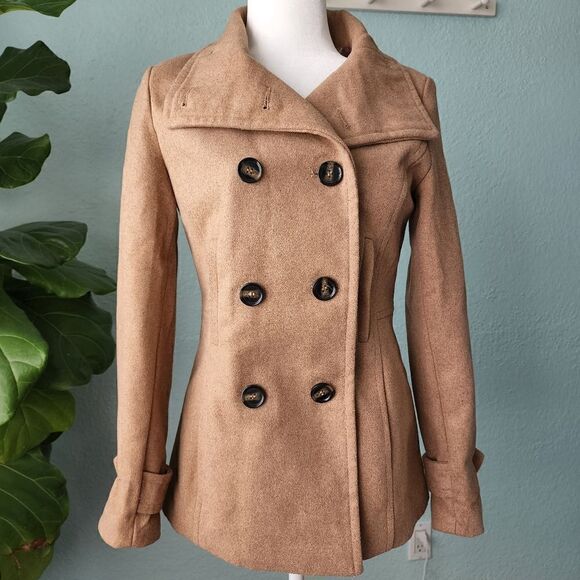 Thread and supply camel doble breasted wool blend jacket - Picture 12 of 16